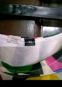Beautiful Multicolour One Piece Gown In Xl Size