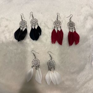 Dreamcatcher Feather Earrings