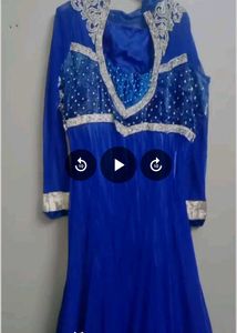 Royal Blue Embellished Anarkali