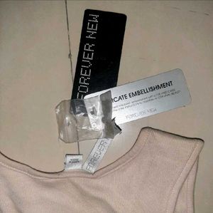 Y2K Sparkly Sequin Embellished Nude Top - Women's