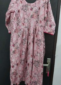 Pink Floral Kurta Set