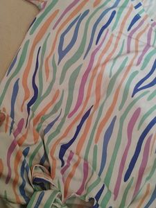 Tie-Front Zebra Print Top