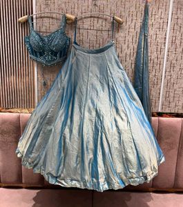 Stunning Teal Lehenga Choli Set