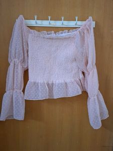 Chic Smocked Off-Shoulder Blouse