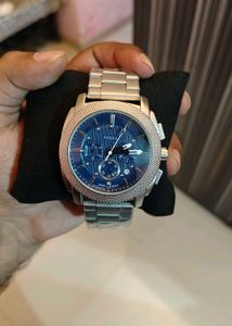Fossil Blue Dial Chronograph Watch