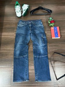 Men's Blue Denim Cargo Jeans
