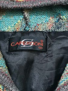 Caperdoni 1990s ZigZag Knit Hooded Jacket