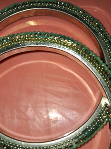 new Green Beaded Bangles Set pick up 2