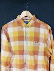 Yellow Multi Color Checks Shirt ( Men's)