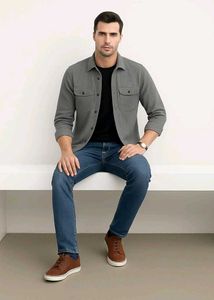 DEELMO Men’s Stylish Cotton Blend Casual Shirt ||