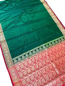 Banarasi Satin Silk Plane Saree For Women