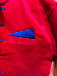 Red Festive Nehru Jacket