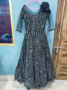 Heavy Cinderella Gown With Beautiful Siquence Work