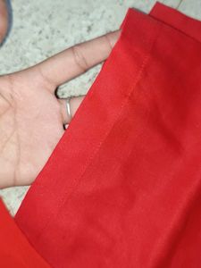 Red Embroidered Kurta with Pants