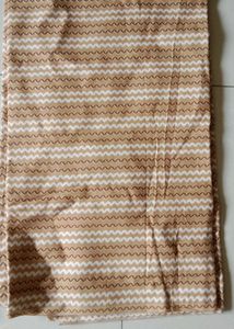 Brown Printed Unstitched Suit Set