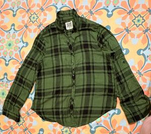 DNMX GREEN BLUE CHECKED CASUAL SHIRT