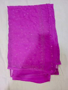 MAGENTA EMBELLISHED SAREE