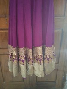 Elegant Purple Embroidered Anarkali