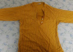 Yellow Striped Kurta