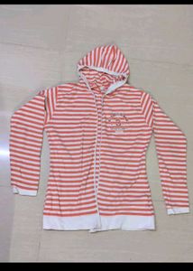 Striped Zip-Up Hoodie