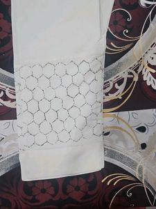 White Lace Detail Salwar Pants