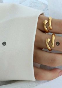 2 Chic Gold Tone Wrap Ring