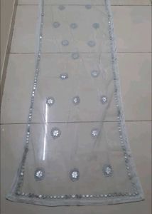 Embellished Grey Dupatta