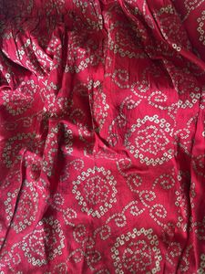 Beautiful Red &amp; Gold Brocade Skirt