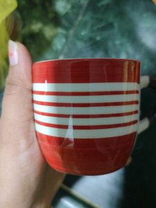 Red & White Striped Mug
