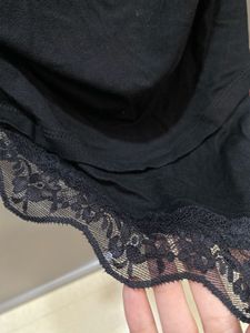 Zara Chic Asymmetrical Lace Trim Top