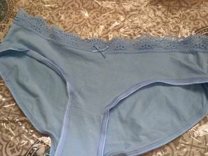 Blue Lace Trim Panties