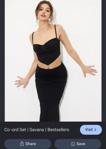 SALE SAVANA Black Top and Skirt