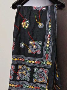 Embroidered Dupatta with Mirror Work