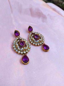 Purple Stone Earrings
