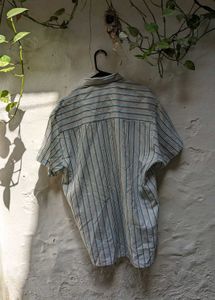 Striped Short Sleeve Button-Up Shirt