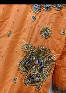 Orange punjabi/patiala suit with salwar