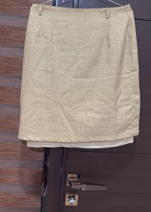 Gold Metallic Mini Skirt