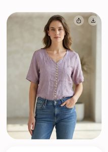 Light Purple Embroidered Short Kirti