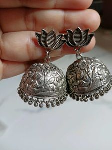 Artisan Crafted Lotus Jhumkas