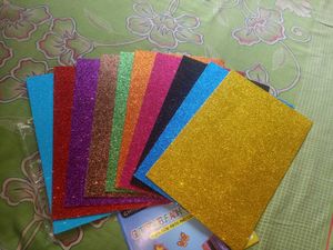 Colorful Glitter Foam Sheets for Crafting