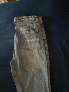 denim straight leg jeans