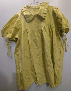 Yellow Babydoll Mini Dress