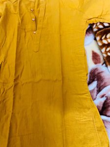Mustard Kurta For Gents , M Size