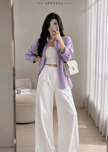 Korean Pintrest Chic premium baggy purple shirt