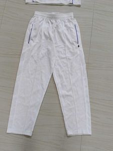Boy's White Cricket Jersey and Pants Set