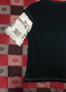 Vintage Y2K/Alt Newspaper Print Tee