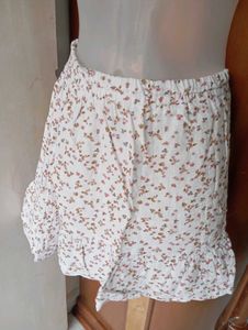Cute Floral Print Midi Skirt