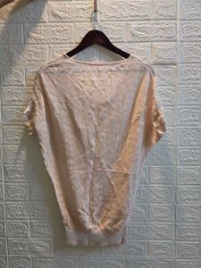 Sheer Knit Cowl Neck Top