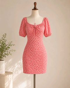Floral Puff Sleeve Mini Dress