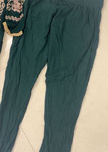 Elegant Emerald Kurta Set with Dupatta